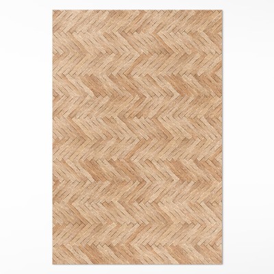 Tapis vinyle Magnifique parquet en bois à chevrons