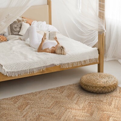 Tapis vinyle Magnifique parquet en bois à chevrons