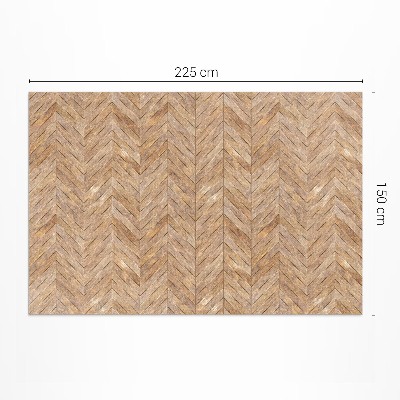 Tapis vinyle rectangulaire Parquet à chevrons en bois vintage