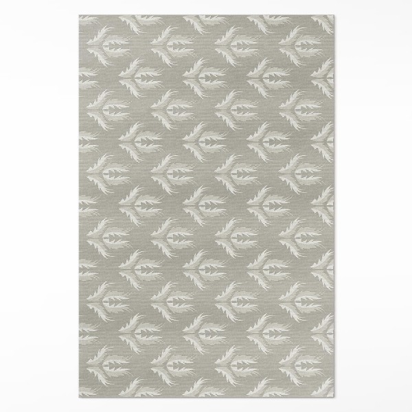 Tapis vinyle ornement végétal à motif régulier