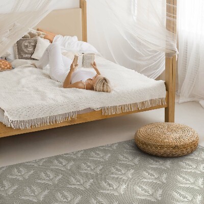 Tapis vinyle ornement végétal à motif régulier