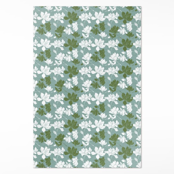 Tapis vinyle rectangulaire Motif floral subtil
