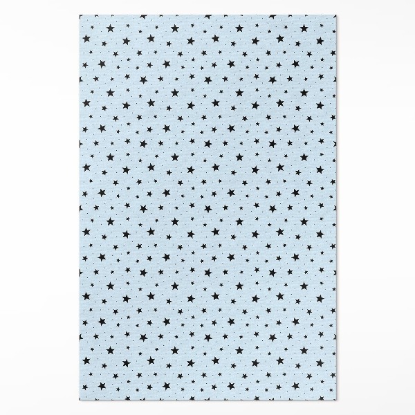 Tapis vinyle rectangulaire L'espace des minuscules étoiles noires