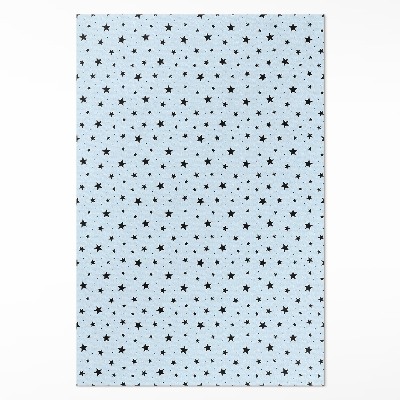Tapis vinyle rectangulaire L'espace des minuscules étoiles noires