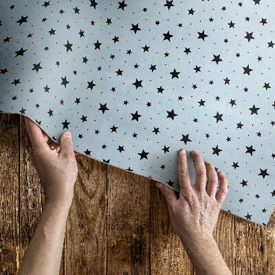 Tapis vinyle rectangulaire L'espace des minuscules étoiles noires