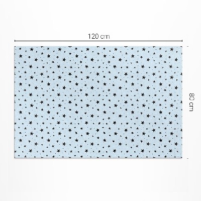 Tapis vinyle rectangulaire L'espace des minuscules étoiles noires