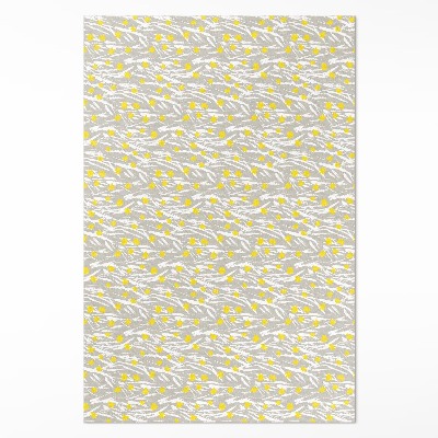 Tapis vinyle rectangulaire Prairie de fleurs sauvages avec de petites fleurs bohèmes