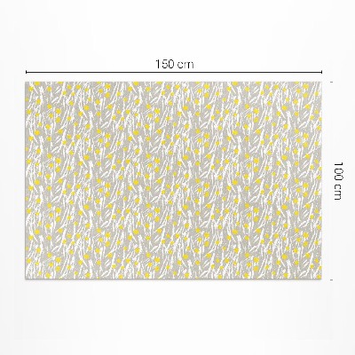 Tapis vinyle rectangulaire Prairie de fleurs sauvages avec de petites fleurs bohèmes