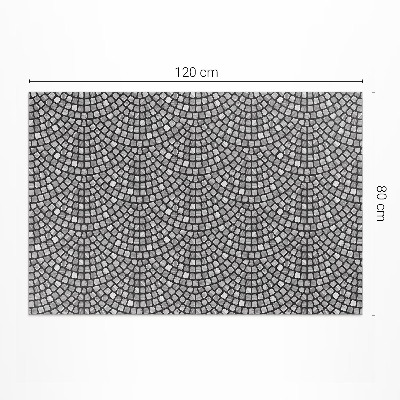 Tapis vinyle rectangulaire Mosaïque fine en pierre