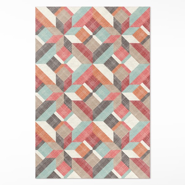 Tapis vinyle Un motif géométrique usé