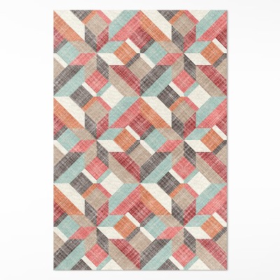 Tapis vinyle Un motif géométrique usé