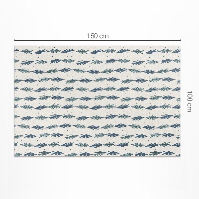 Tapis vinyle rectangulaire Motif bohème décoratif à petites feuilles