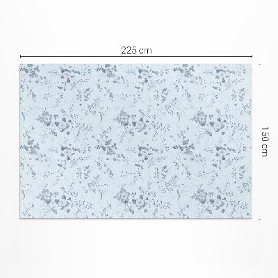 Tapis vinyle rectangulaire Fleurs subtiles peintes dans la prairie