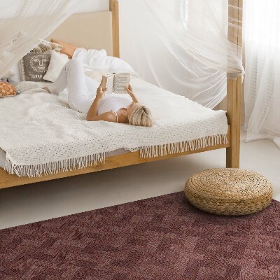 Tapis vinyle rectangulaire Parquet tissé à motif chevrons tendance