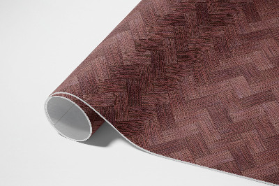 Tapis vinyle rectangulaire Parquet tissé à motif chevrons tendance