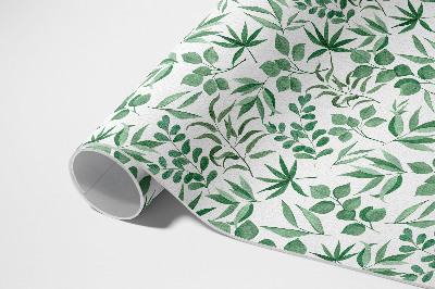 Tapis vinyle rectangulaire Feuilles à l'aquarelle dans un style délicat