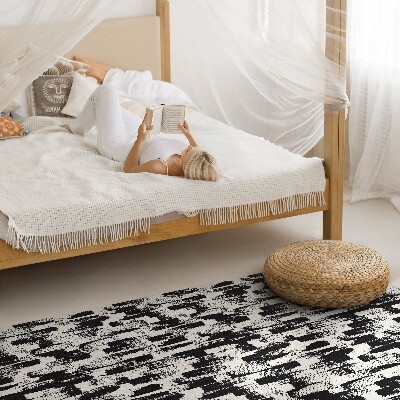 Tapis vinyle Abstraction monochrome de taches de peinture