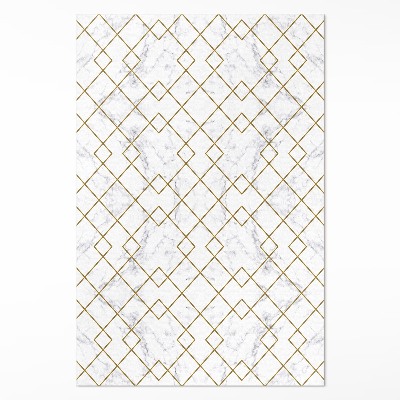 Tapis vinyle Losanges sur marbre clair