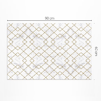 Tapis vinyle Losanges sur marbre clair