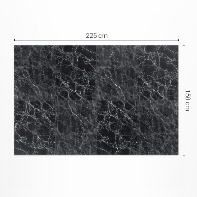 Tapis vinyle rectangulaire Carreaux de pierre en marbre foncé