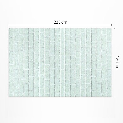 Tapis vinyle rectangulaire Un mur de briques de couleur sarcelle