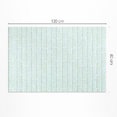 Tapis vinyle rectangulaire Un mur de briques de couleur sarcelle