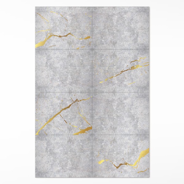 Tapis vinyle rectangulaire Dalles de béton et carreaux de pierre