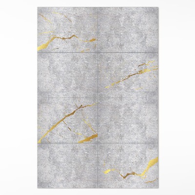 Tapis vinyle rectangulaire Dalles de béton et carreaux de pierre