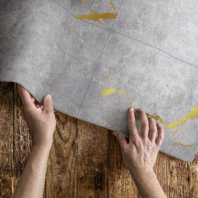 Tapis vinyle rectangulaire Dalles de béton et carreaux de pierre