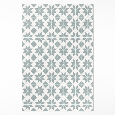 Tapis vinyle Étoiles décoratives petits carreaux