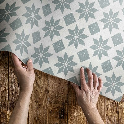 Tapis vinyle Étoiles décoratives petits carreaux