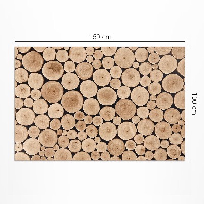 Tapis vinyle rectangulaire Troncs d'arbres piquets en bois