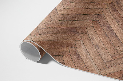 Tapis vinyle rectangulaire Parquet en bois à chevrons élégant