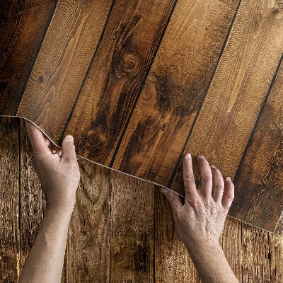 Tapis vinyle rectangulaire Planches de parquet anciennes