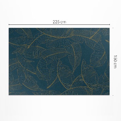 Tapis vinyle rectangulaire Motif de feuilles linéaires à la mode