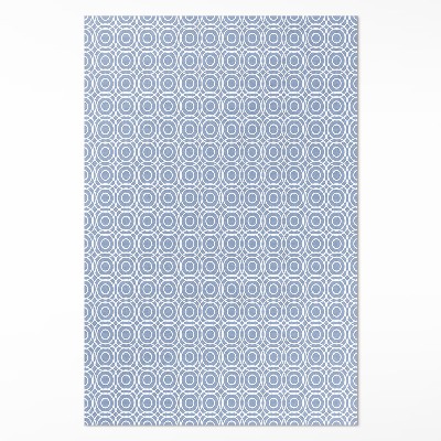 Tapis vinyle rectangulaire Mosaïque de petits cercles de style grec