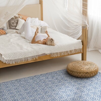 Tapis vinyle rectangulaire Mosaïque de petits cercles de style grec