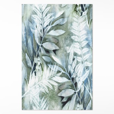 Tapis vinyle Aquarelle feuilles brindilles délicates