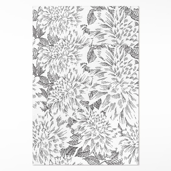 Tapis vinyle Croquis élégant de fleur de prairie