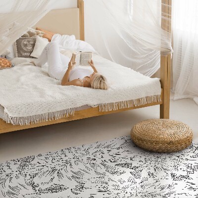 Tapis vinyle Croquis élégant de fleur de prairie