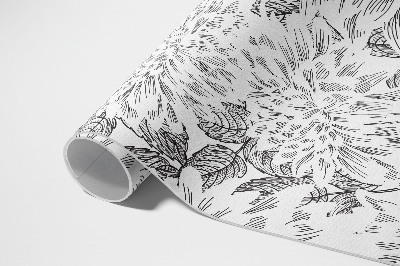 Tapis vinyle Croquis élégant de fleur de prairie
