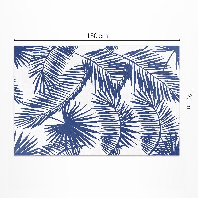 Tapis vinyle rectangulaire Illustration de feuilles tropicales