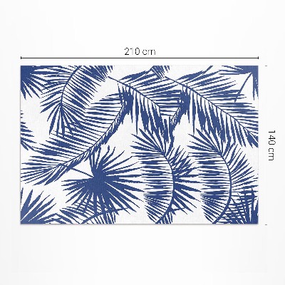 Tapis vinyle rectangulaire Illustration de feuilles tropicales