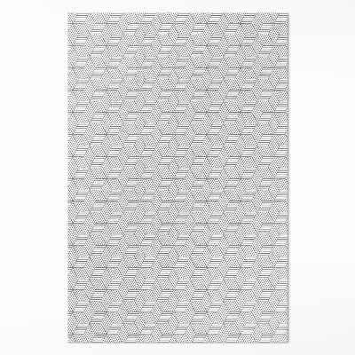 Tapis vinyle rectangulaire Mosaïque géométrique de petite taille