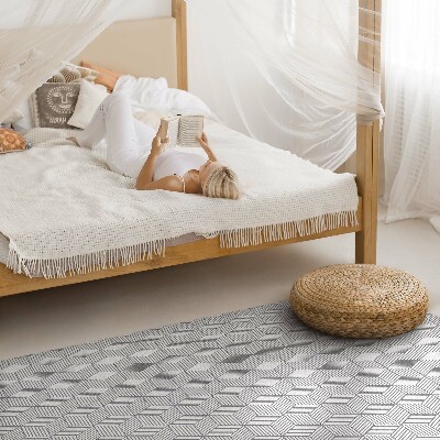 Tapis vinyle rectangulaire Mosaïque géométrique de petite taille