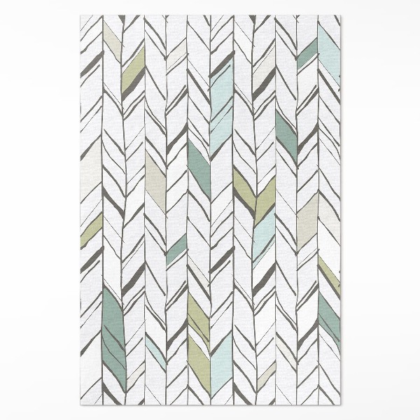 Tapis vinyle Motif à chevrons abstrait de style indien