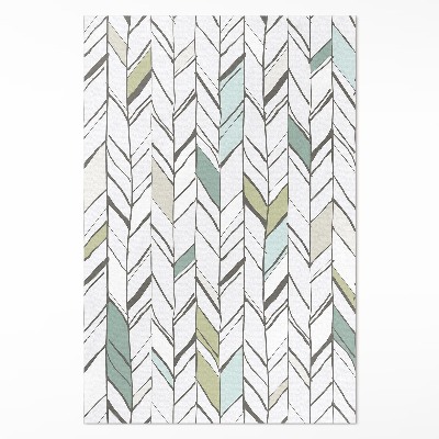 Tapis vinyle Motif à chevrons abstrait de style indien