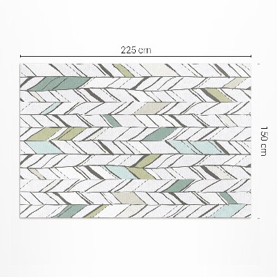 Tapis vinyle Motif à chevrons abstrait de style indien