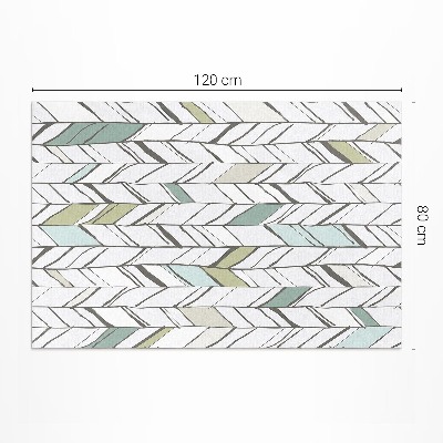 Tapis vinyle Motif à chevrons abstrait de style indien