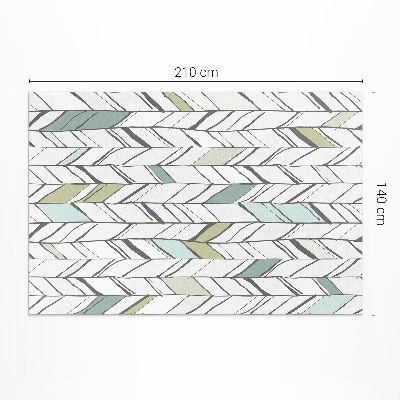 Tapis vinyle Motif à chevrons abstrait de style indien